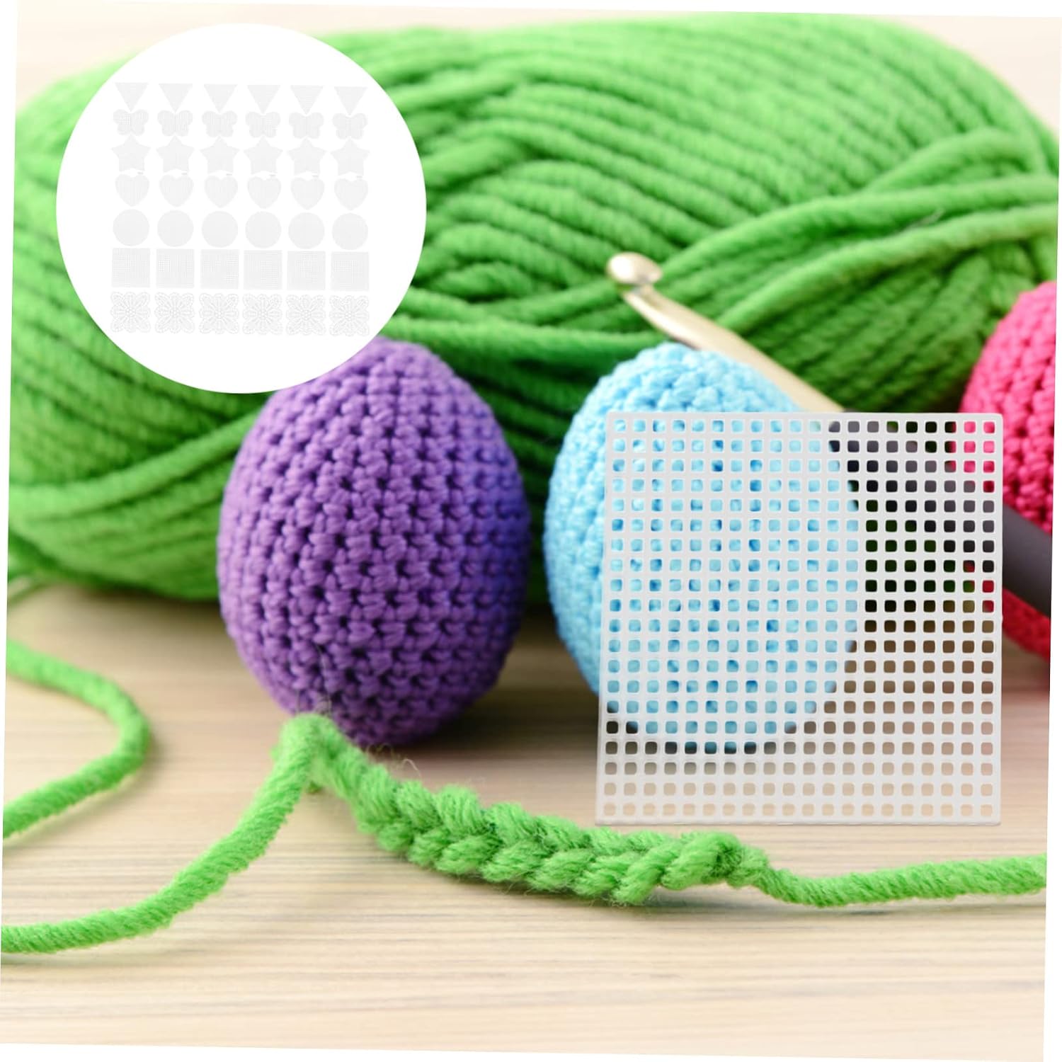 Uonlytech 70Pcs Plastic Canvas Embroidery Mesh with Various Shapes White Cross Stitch Pad and Stitching Mesh Premium Smooth Surface Plastic Material for Needlepoint DIY Crafts and Sewing Supplies