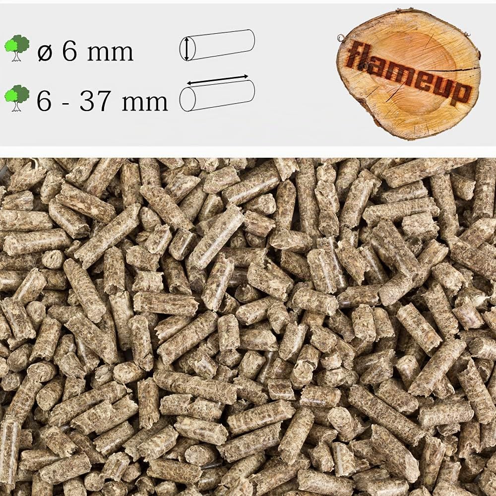 Pellet di legno 15 kg 30 kg Sacco Quercia Fumo Legno Fuoco BBQ Griglia Flameup, Peso:30 kg
