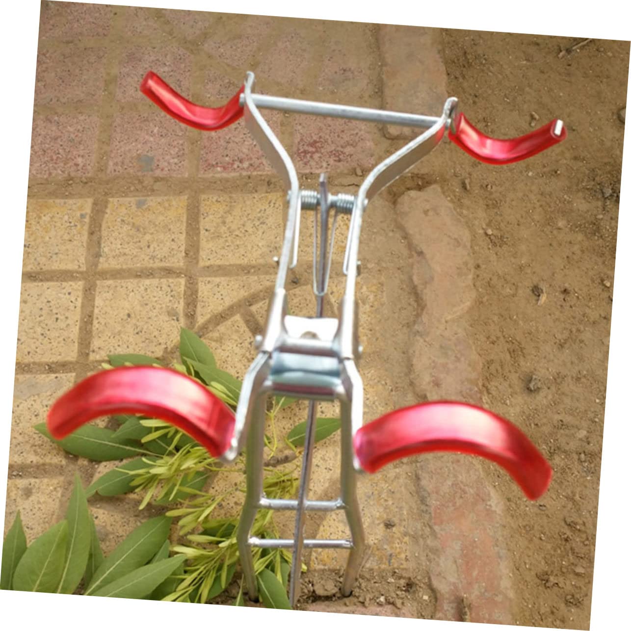 Supports Doubles en Métal Argenté, 2 Pièces, pour Canne à Pêche