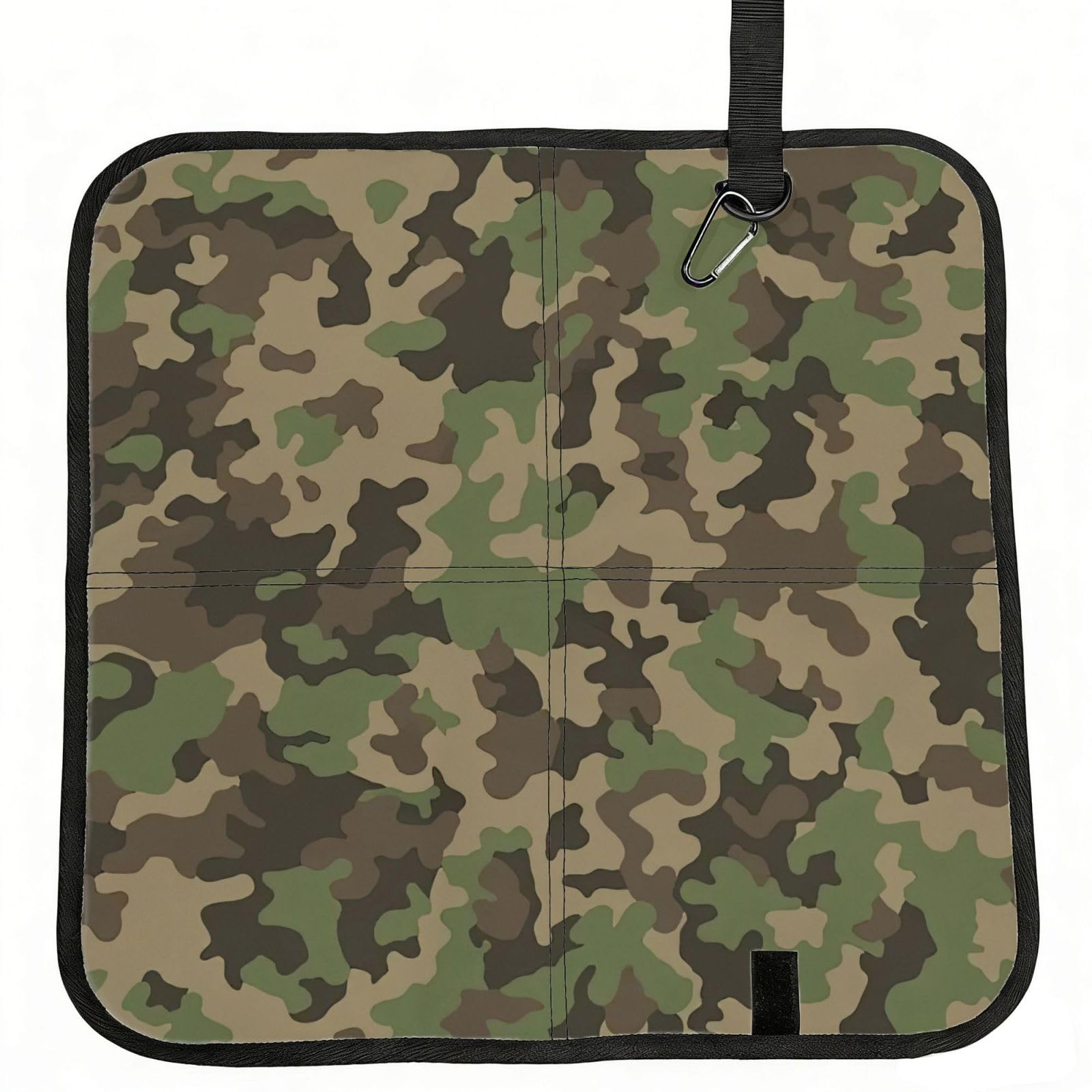 AYYQWE Green Camo Print Foldable Seat Cushion Portable Chair Pad Office Commuting Picnic Camping Outdoor