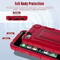 Vista 5 de Funda para iPod Touch 7 generación, iPod Touch 65 generación, resistente a los golpes, resistente a los golpes, para Apple iPod Touch 765