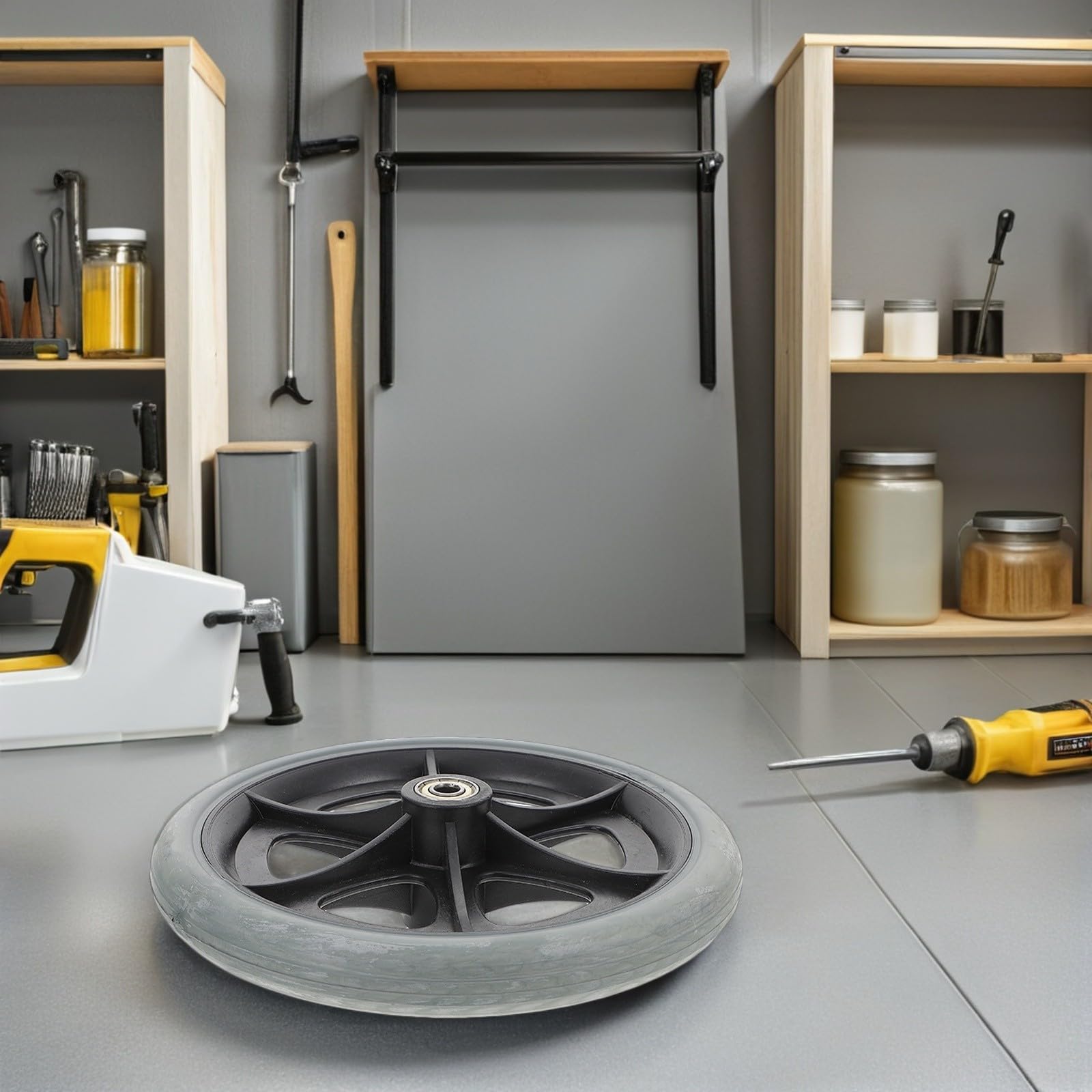 Ruedas Delanteras de Repuesto 4 Piezas para Silla de Ruedas Resistentes al Desgaste, Materiales Abs y Acero, Compatibles Andadores para Uso Interior y Exterior