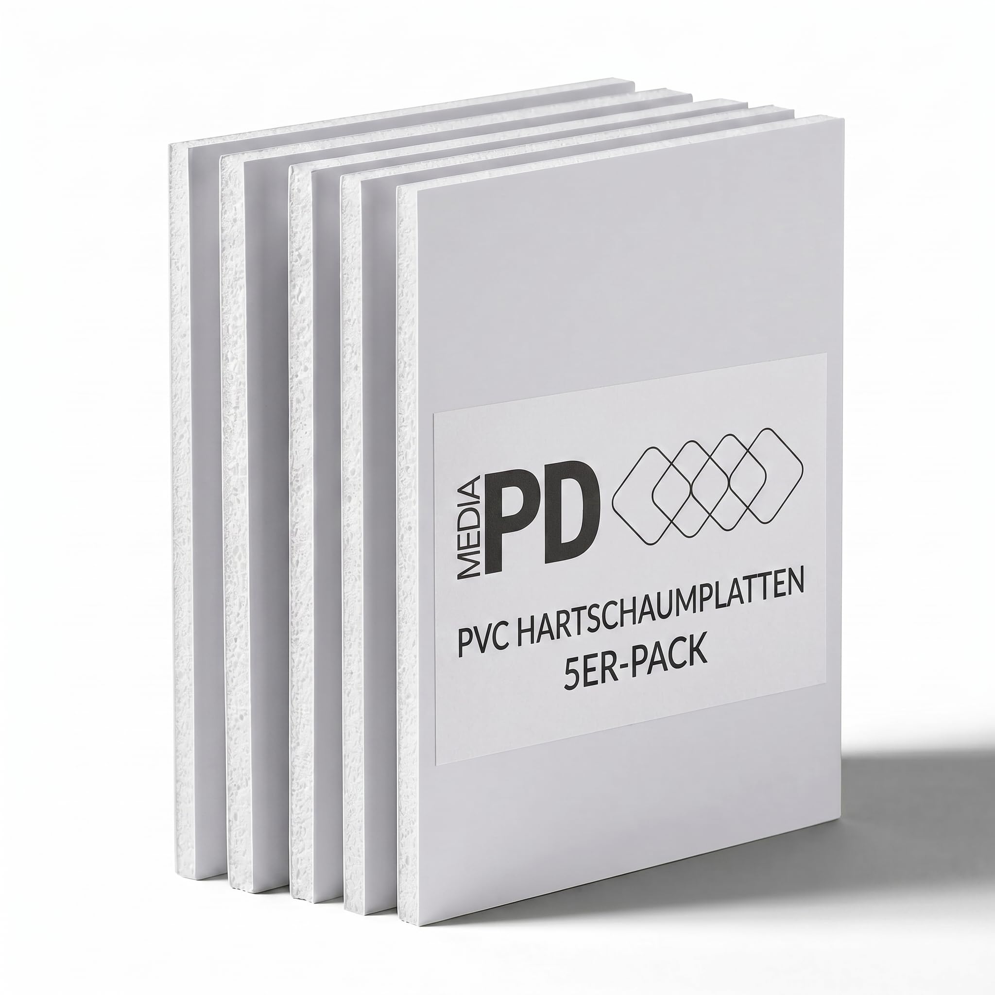 PVC Hartschaumplatten 50x100 cm 5 mm Dicke Weiß 5 Stück Set – Leichte Kunststoffplatten für Modellbau & DIY, Weiße Modellbauplatte, Leichtbauplatte Zuschneidbar