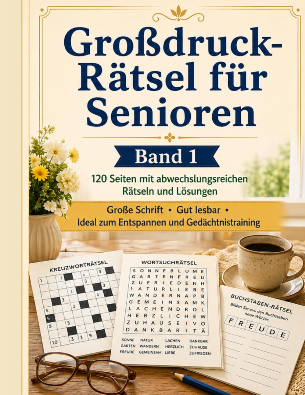 Großdruck-Rätsel für Senioren: Band 1 120 Seiten abwechslungsreichen Rätseln