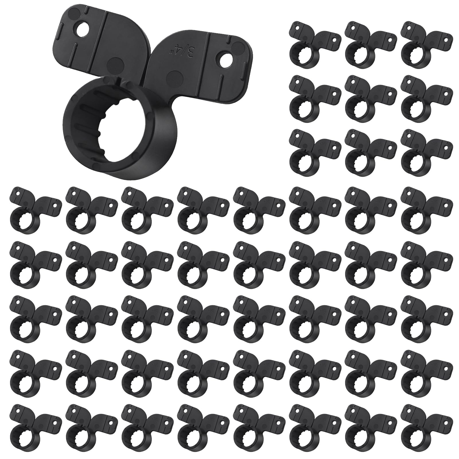 50 Pack 3/4 Inch Pipe Clamps Pex Suspension Heavy-Duty Plastic Pipe Clamps Tubing Supports for Pex, Copper, CPVC Pipe (3/4 inch)