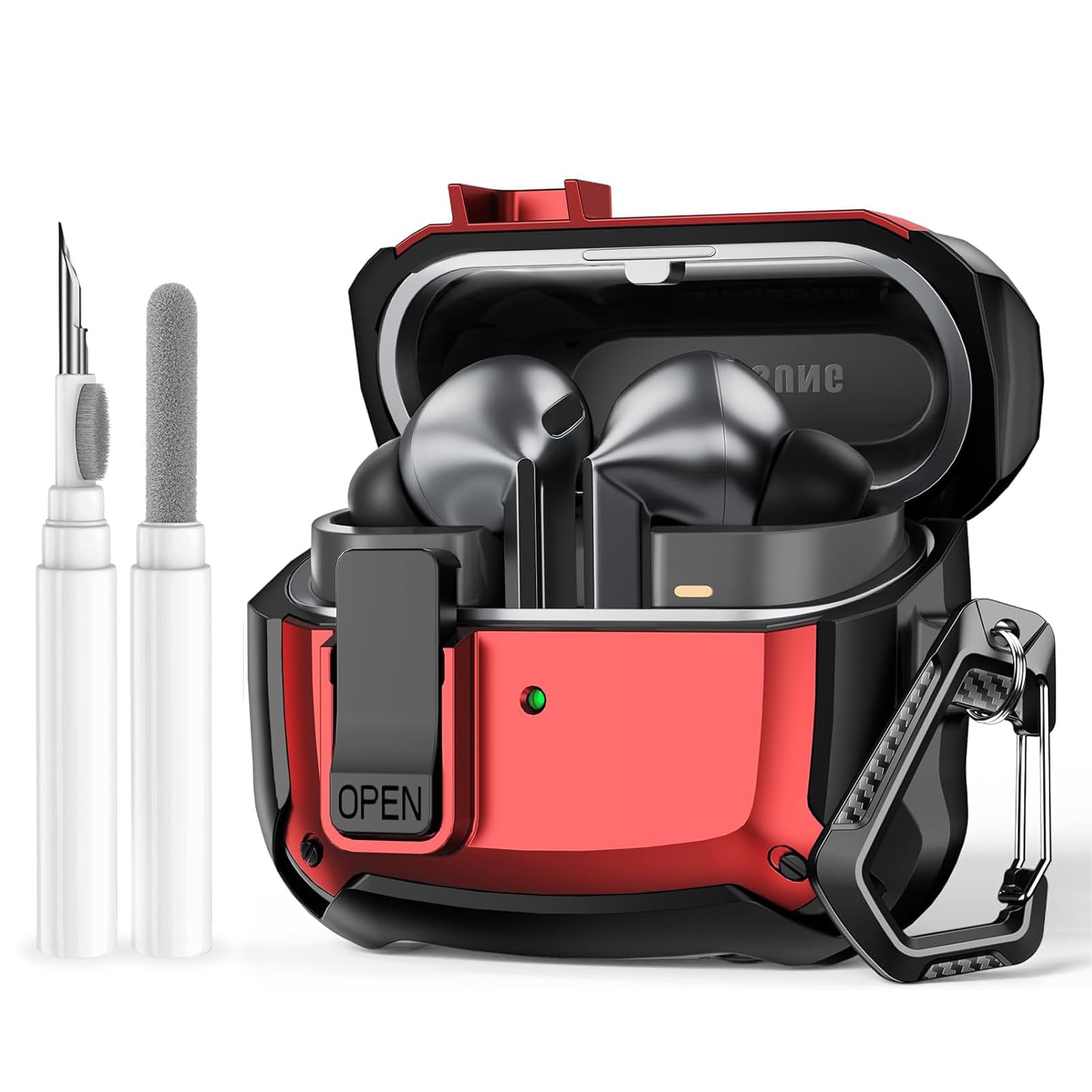 PILUYAA for Galaxy Buds3 FE (2025) / Buds3 Pro (2024) / Buds 3 Case (2024) Cover, Shockproof Galaxy Buds 3/3 Pro Protective Hard Cover Shell with