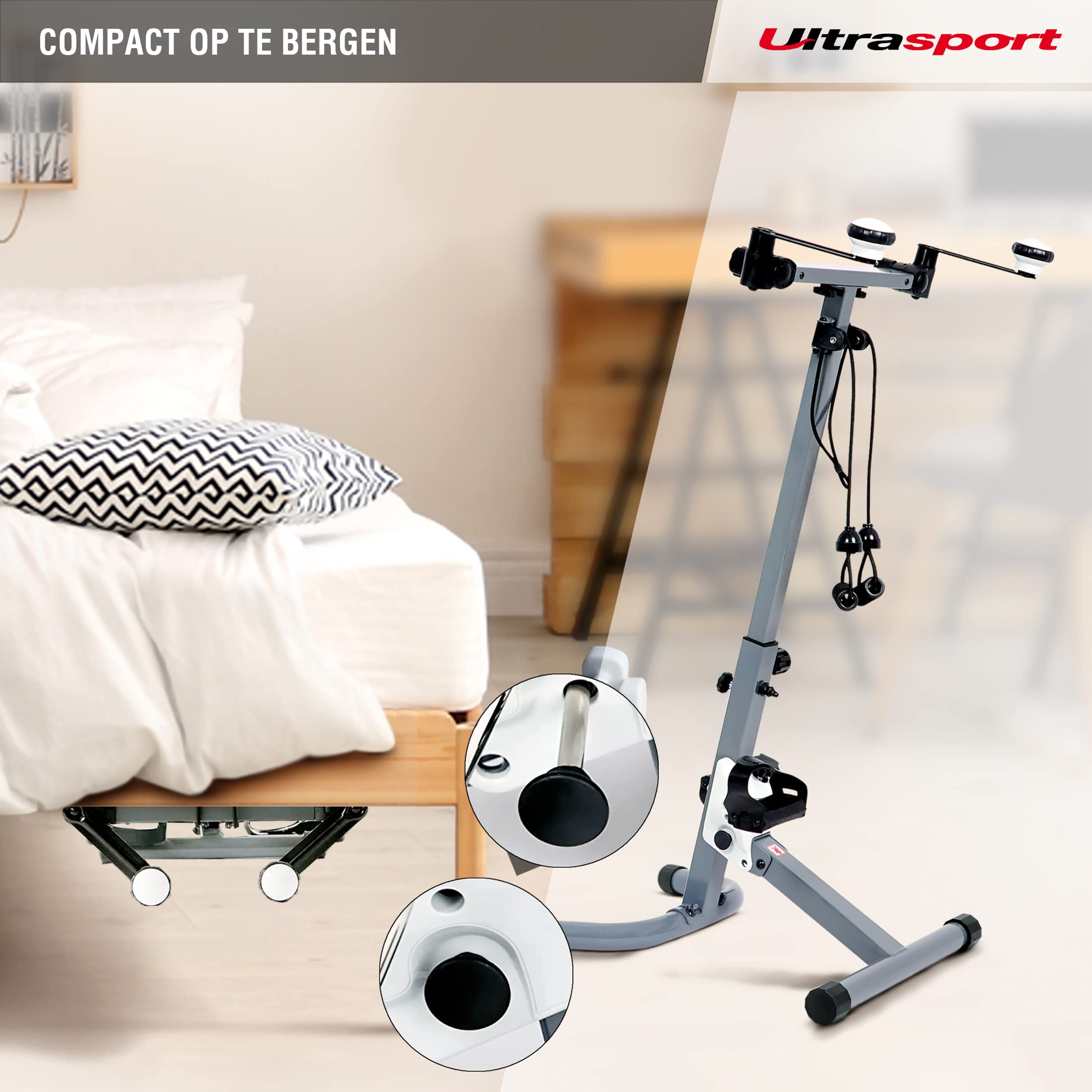 Ultrasport Senior Fitness, Vitality Trainer, Senior F-Bike, Mini Cross Trainer, Recumbent Exercise Bike, Foldable
