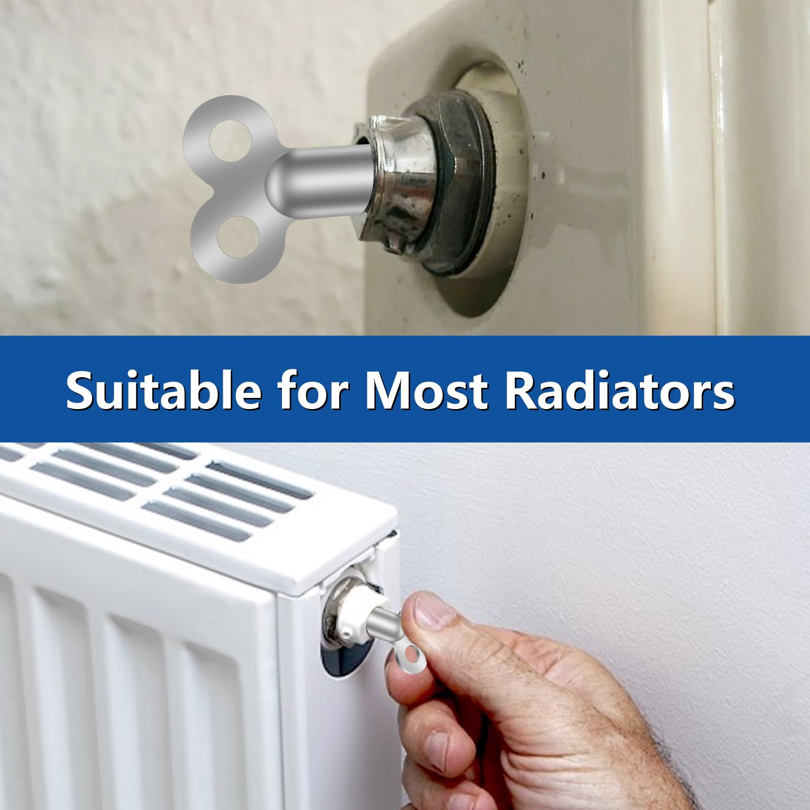 Chiave Sfiato Termosifone - 3 Pezzi | Chiave Quadrata Per Radiatori | Valvola Sfiato Antirumore