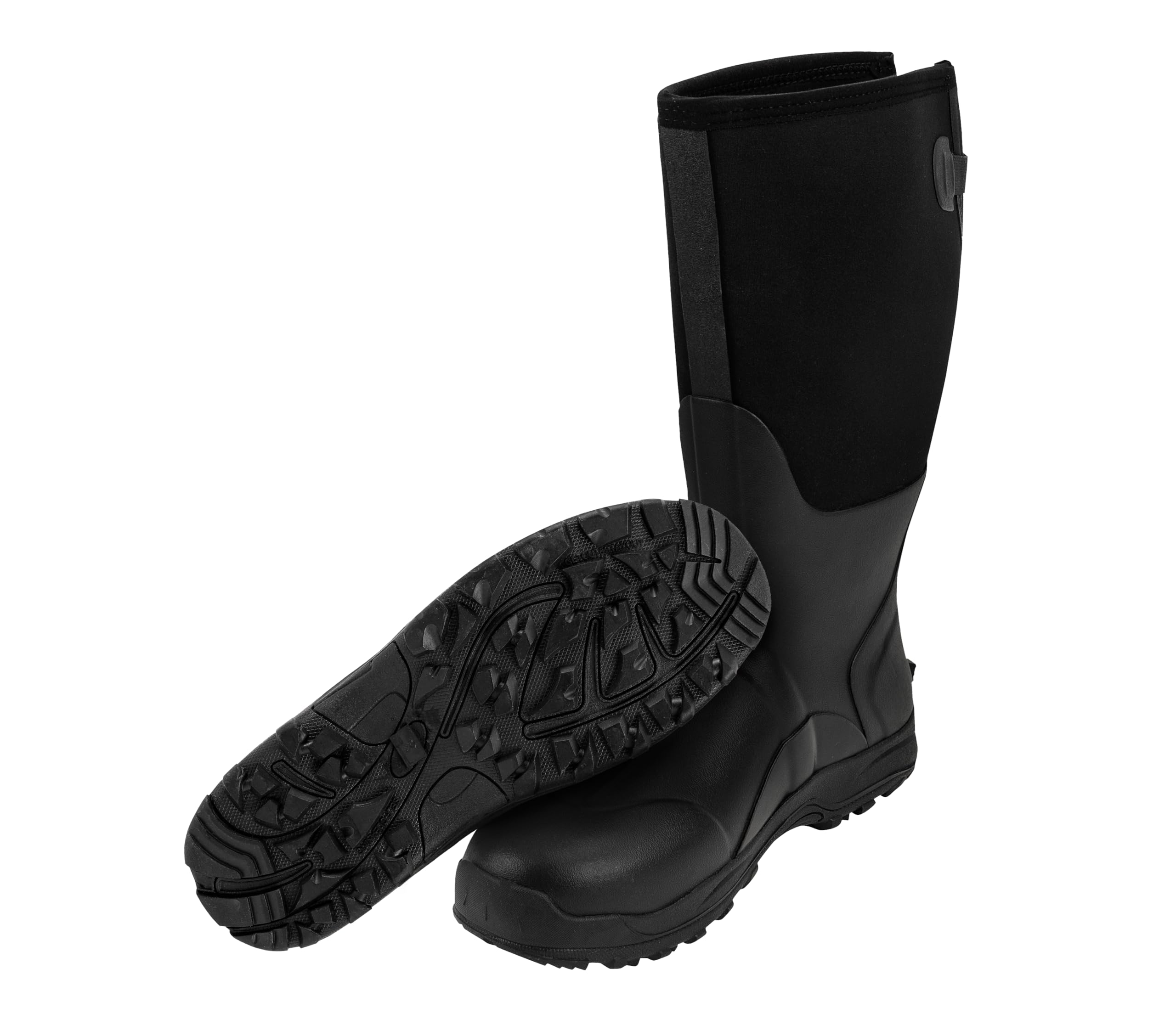 Men's Waterproof Neoprene Rain Boot Insulated Rubber Boots for Mud Work, Hunting, Fishing and Gardening with Adjustable Mid Calf