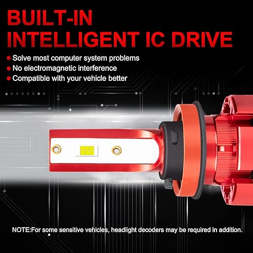 Miniatura 3 de Compatible con bombillas LED PATHFINDER para faros delanteros (2017-2020), haz alto H9H11 + haz bajo H11H9+H11H8H16, bombillas LED para faros