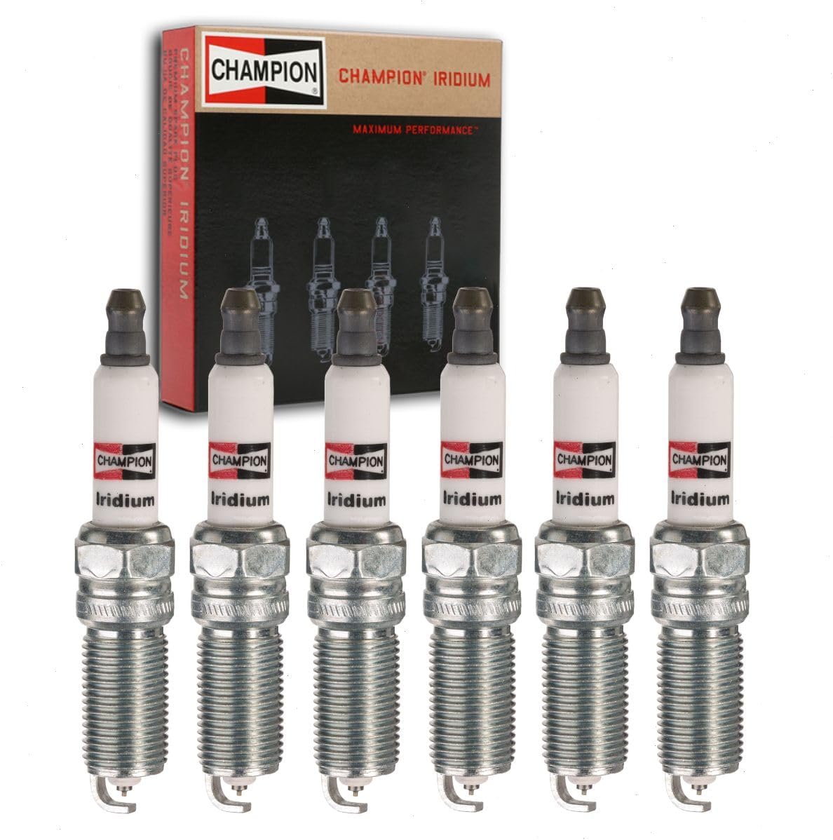 6 pc Champion Iridium Spark Plugs compatible with Ford F-150 3.3L 3.5L 3.7L V6 2011-2020