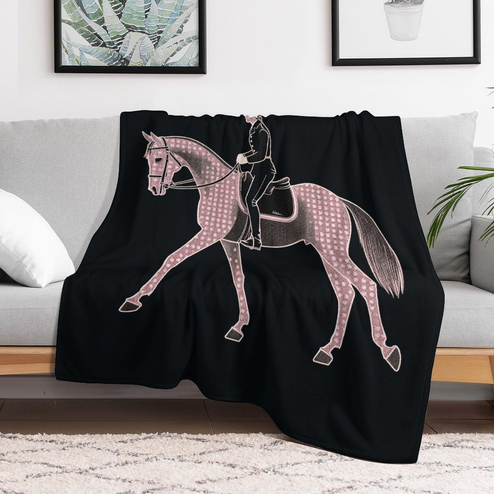 Couverture polaire en flanelle pour canapé style rustique