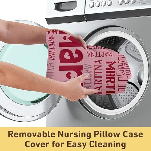 Miniatura 4 de Dyoart Baby Nursing Pillow Cover, Personalized Gift for Breastfeeding Moms, Custom, Ultra Soft Comfortable, Breathable, Pink Theme(one Size)