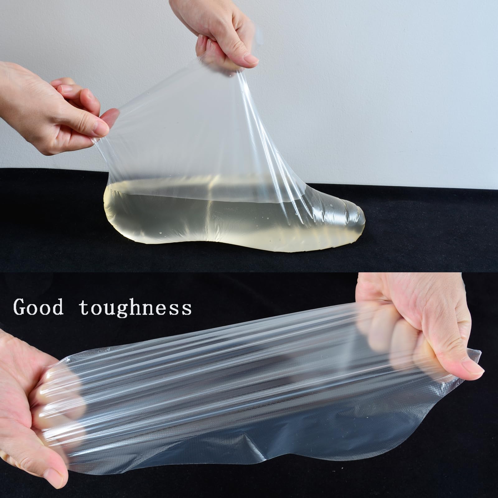 Jiasail 200Pcs(100Pairs) Disposable foot film cover, Paraffin Bath Liners for Foot anti cracking plastic bag - Image 2