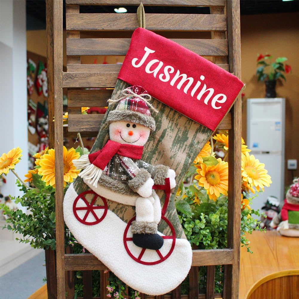 Yoke Style Personalized Christmas Stockings with Names 18