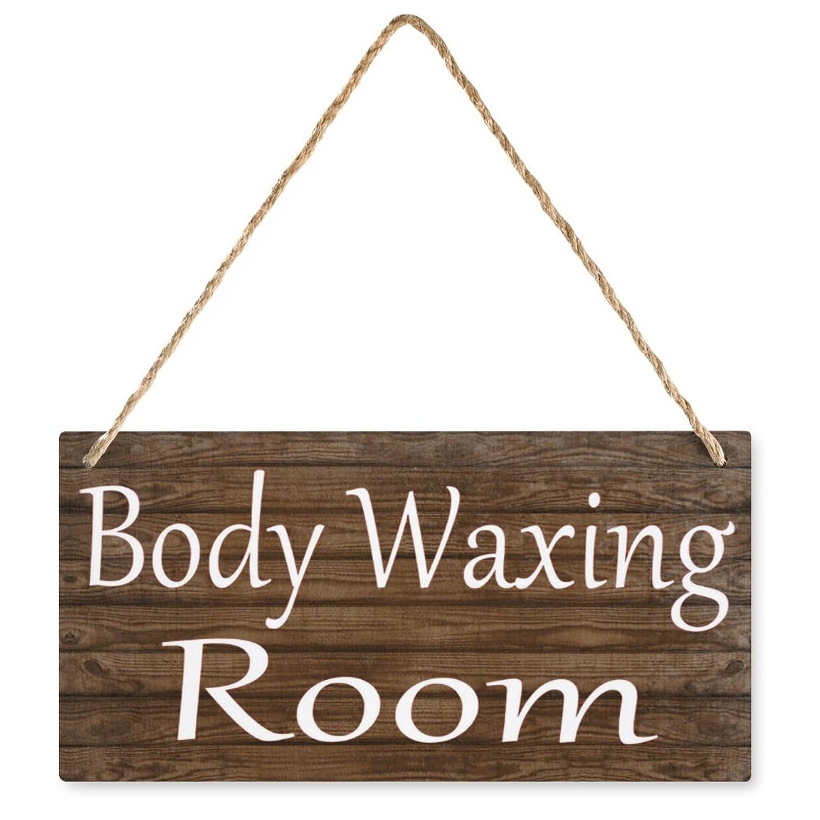 Wood Decor Sign Body Waxing Room Restroom - Retro Wooden Hanging Decor, Home/Door/Fence Vintage Wall Plaques 12X6 Inch