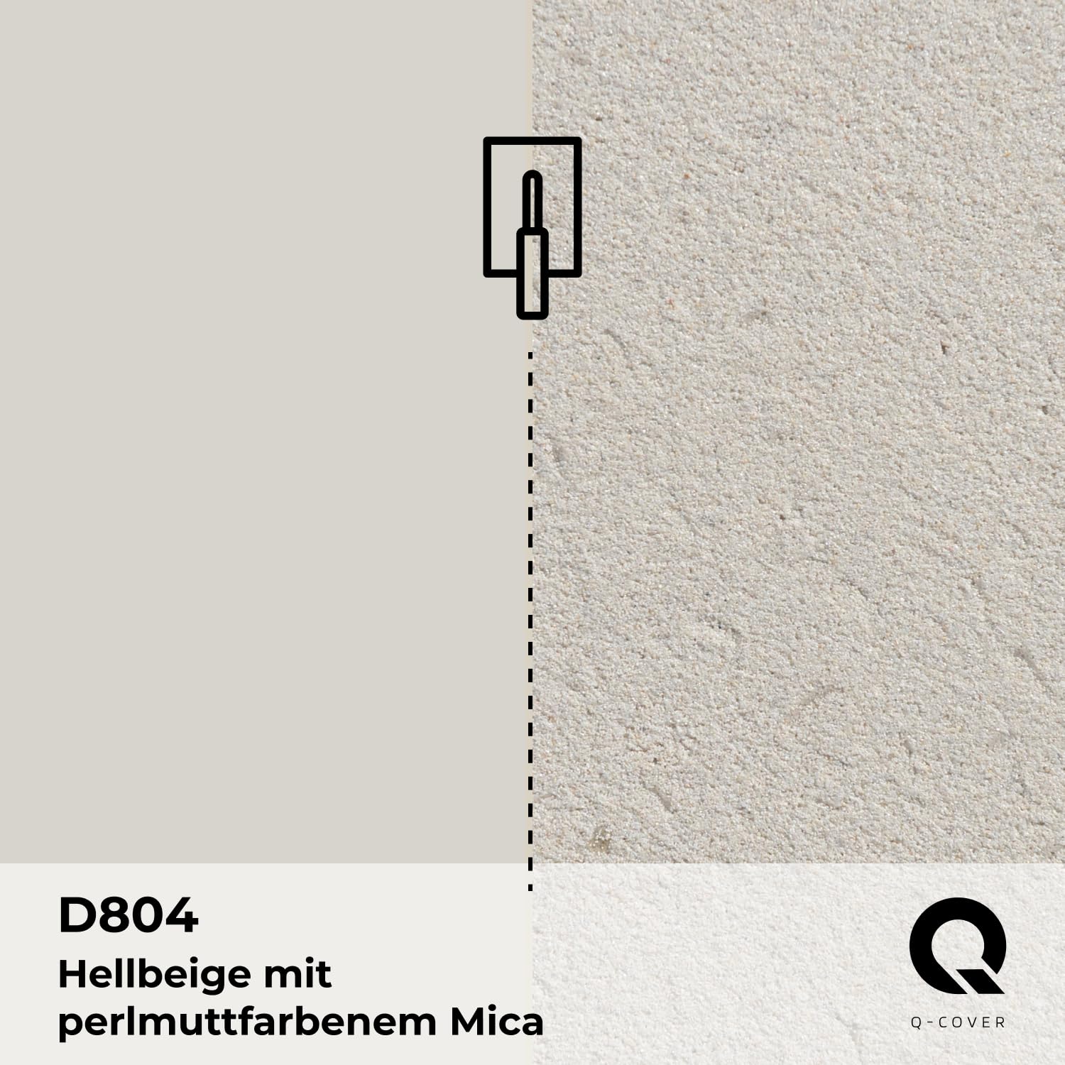 Quarzgrund für Dekorativer Putz mit Mica Hellbeige D804 7,5KG | Acrylatdispersion Grundiermittel Innen & Außen für Wände und Decken Grundierung Schutz Mosaikputz ca. 0,3-0,4 KG/m2