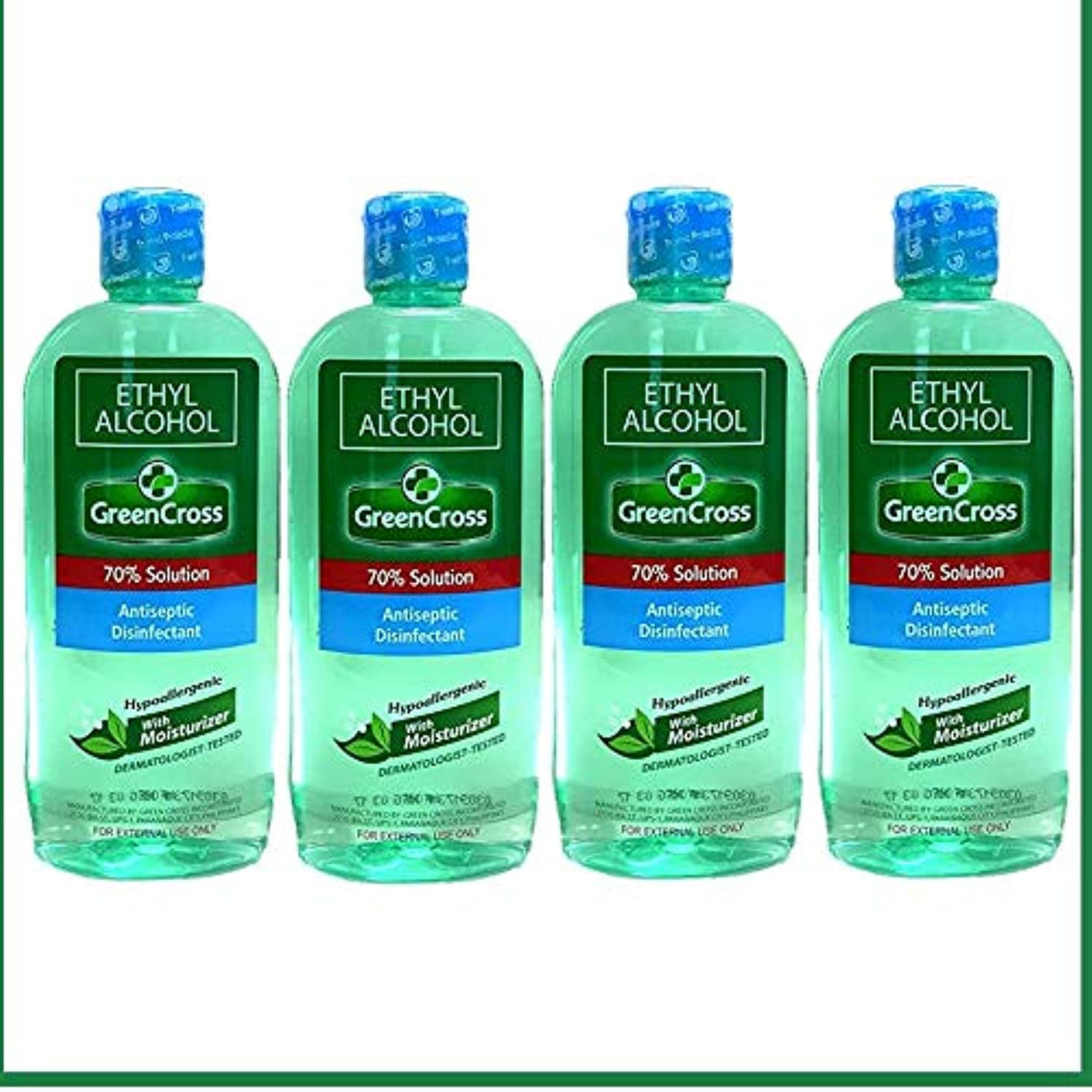 Green Cross Ethyl Alcohol 70% Solution, 500ml - Pack of 4