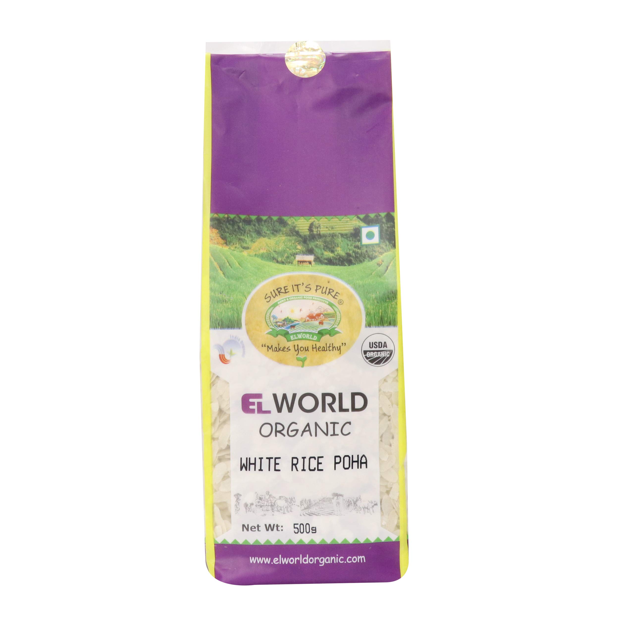 Elworld Agro & Organic Food Products White Rice Poha - 450G (Pack of 4) (B07RTYMQJ9) Amazon Price History, Amazon Price Tracker