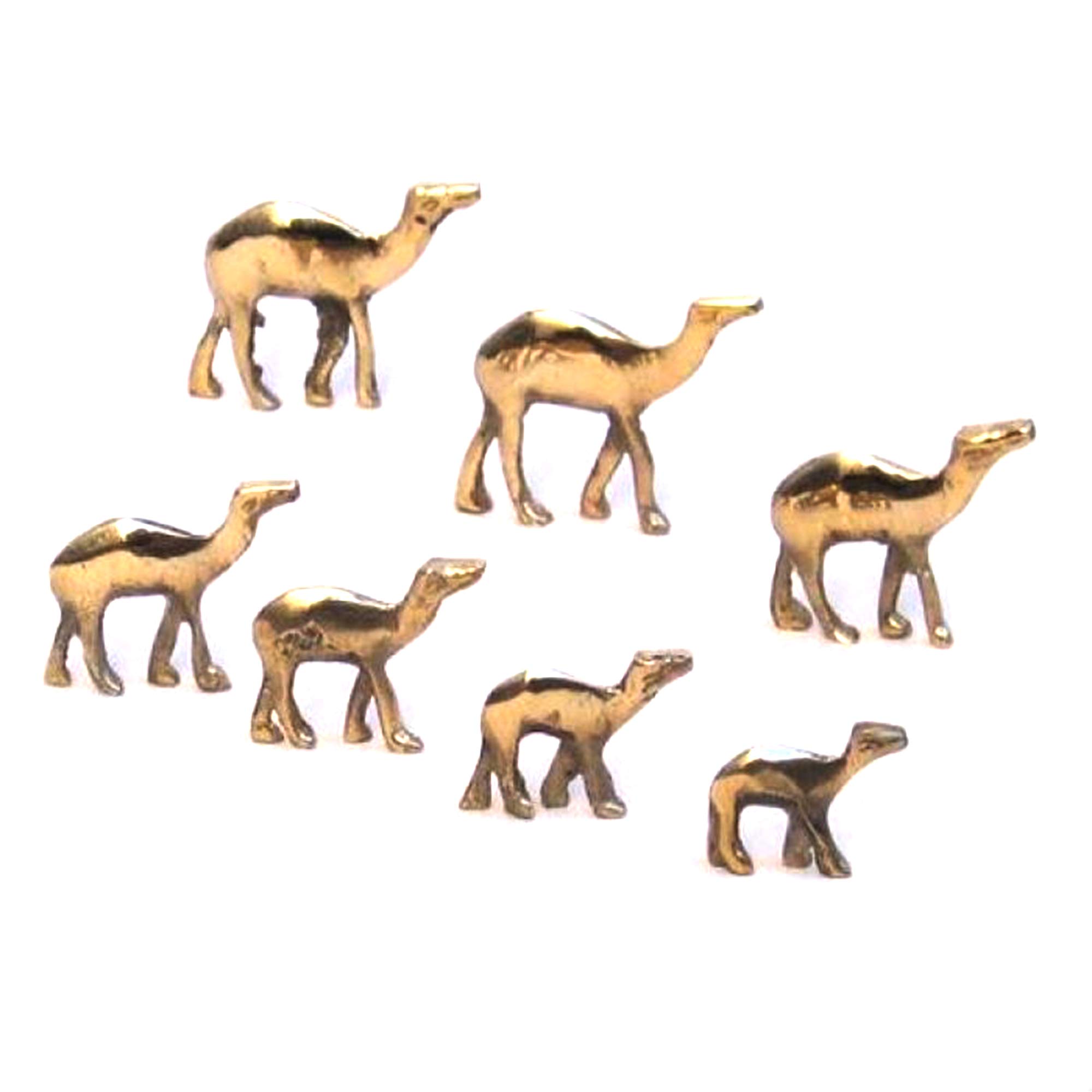Solid Brass Mini Camels Family Set 1" - 2"