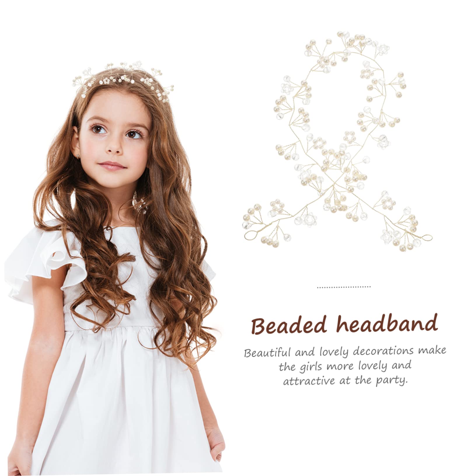 Healeved 4piezas Diadema De Perlas Para Novia Elegante Tocado Para Bodas Diadema Decorativa Cuentas Accesorio De Fiesta Para Niñas y Mujeres