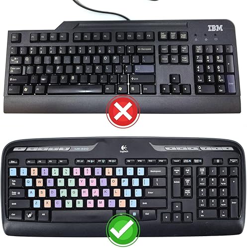 Miniatura 2 de 2 letras adhesivas de repuesto para teclado en inglés, calcomanías universales de repuesto para teclado de computadora en inglés, calcomanías de