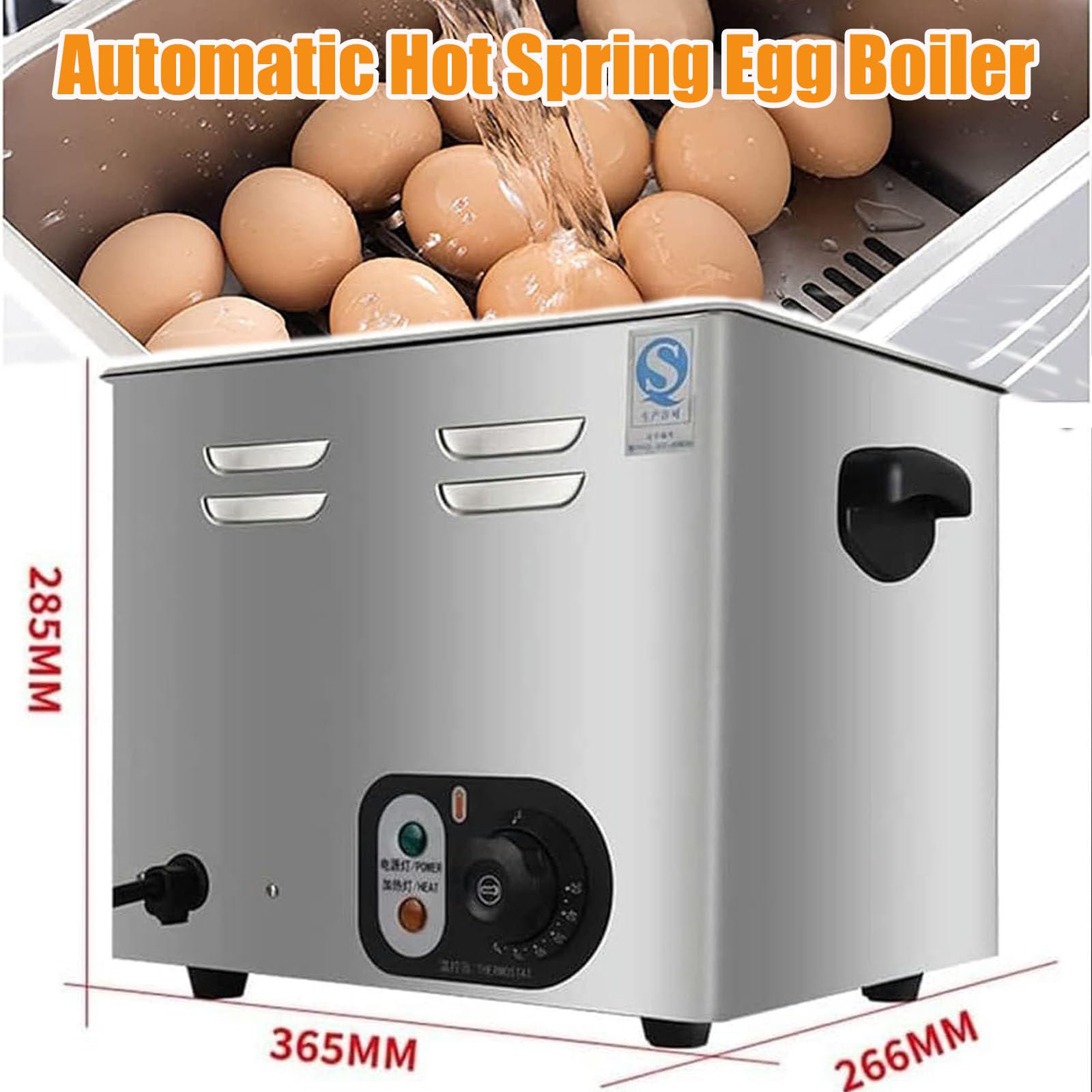 Hervidor de Huevos Comercial de Aguas Termales de 2600 W, Capacidad para Huevos,para Restaurante, máquina para Hacer Huevos a Medio hervir,​​por Agua, Dispositivo para Hacer Tortillas,110V