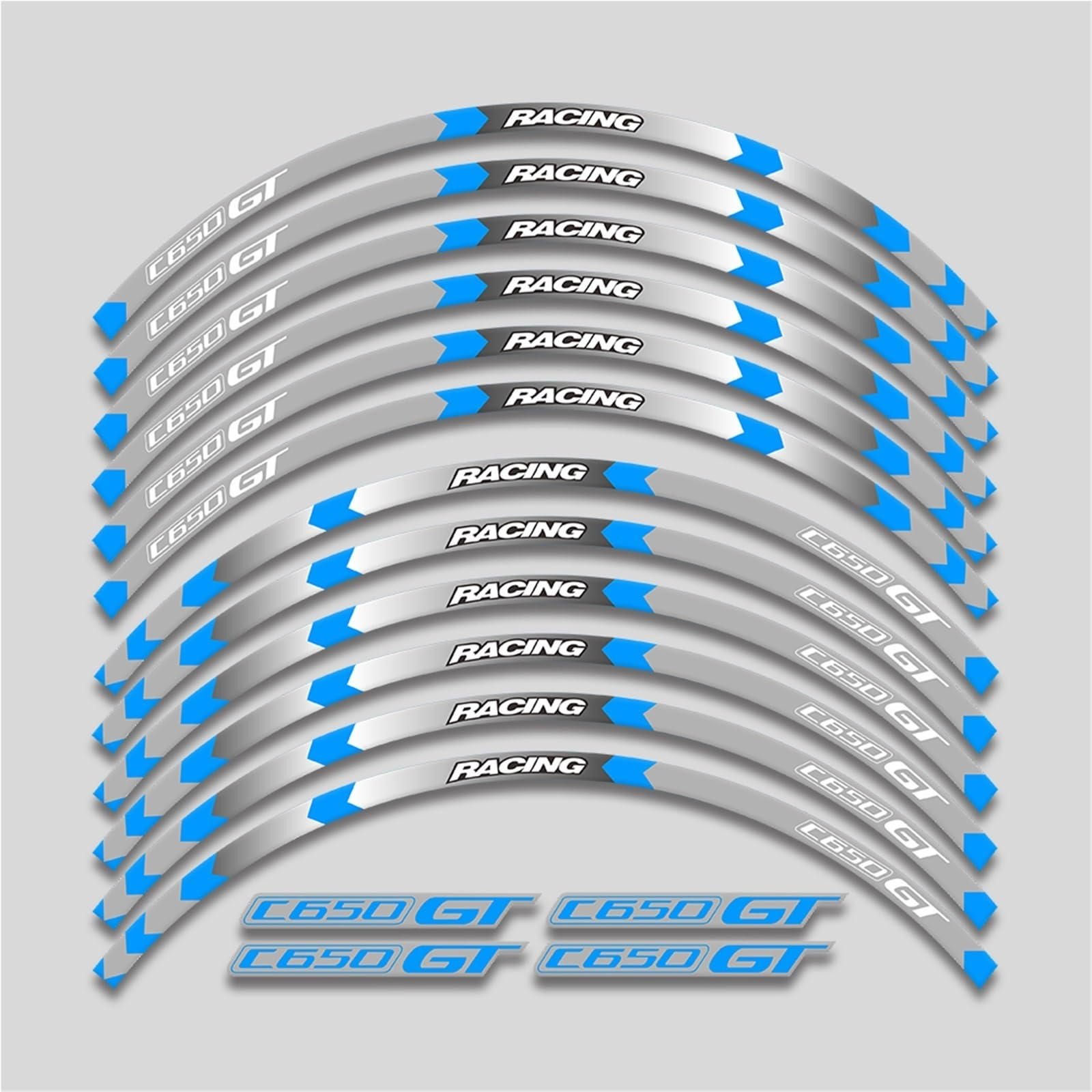 for BMW C650GT C 650GT 650 C650 Gt Motorcycle Accessories Wheel Hub Stickers Rim Reflective Stripe Decorative Decals Tape Set