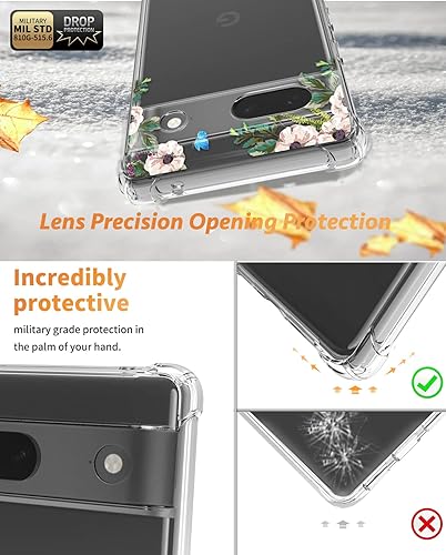 Miniatura 3 de Dcwunk Funda para Google Pixel 8 con protector de pantalla, protección de lente para cámaras, funda protectora suave a prueba de golpes para
