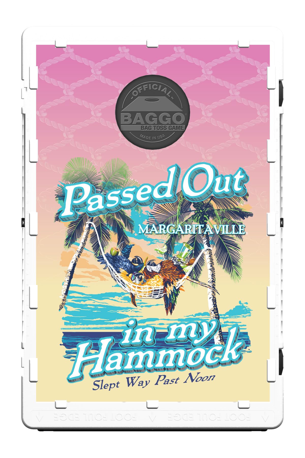 Margaritaville Passed Out 2x3 Bean Bag Toss Portable Cornhole Game