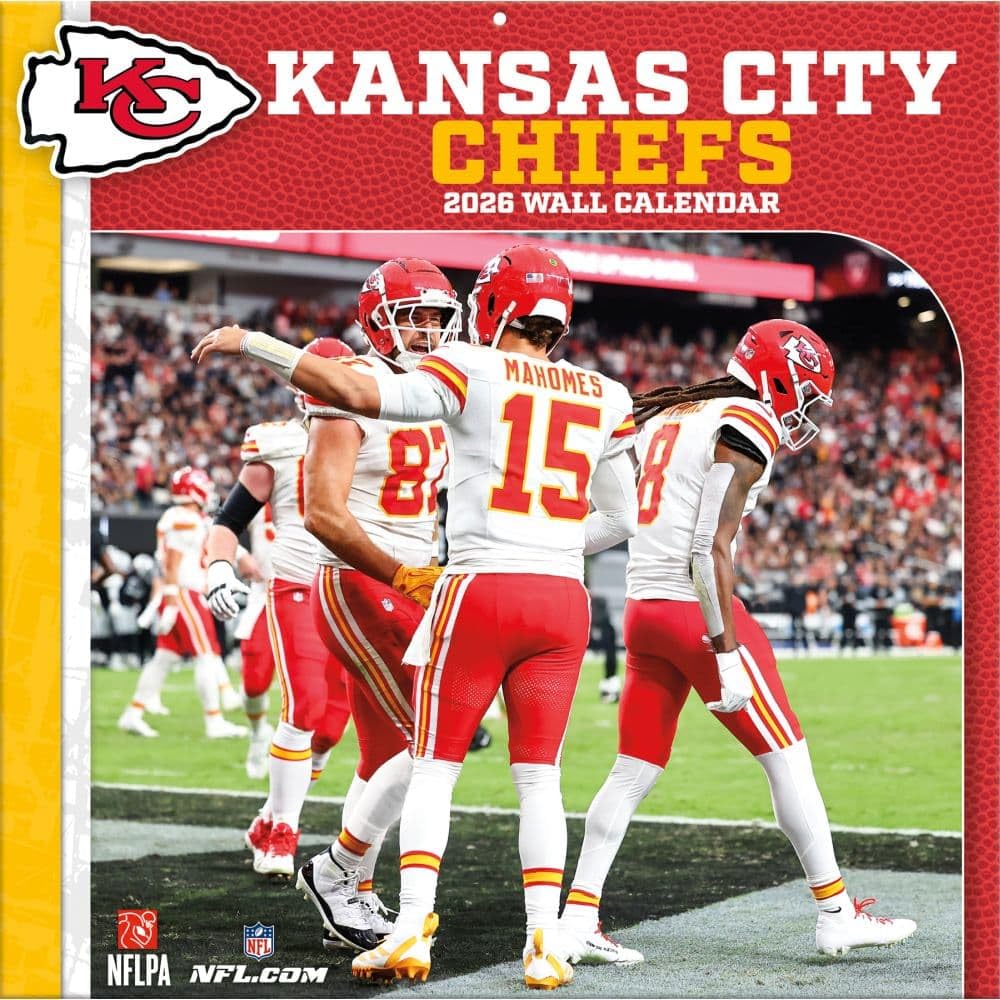Kansas City Chiefs 2026 12 x 12 cm Team Wall Calendar