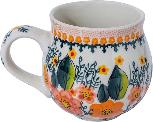 ALMA Hermosa taza de burbujas actualizada 2023 de 12 onzas, pintada a mano en estilo de taza de burbujas de cerámica polaca, regalo de Acción de ALMA Hermosa taza de burbujas actualizada 2023 de 12 onzas, pintada a mano en estilo de taza de burbujas de cerámica polaca, regalo de Acción de