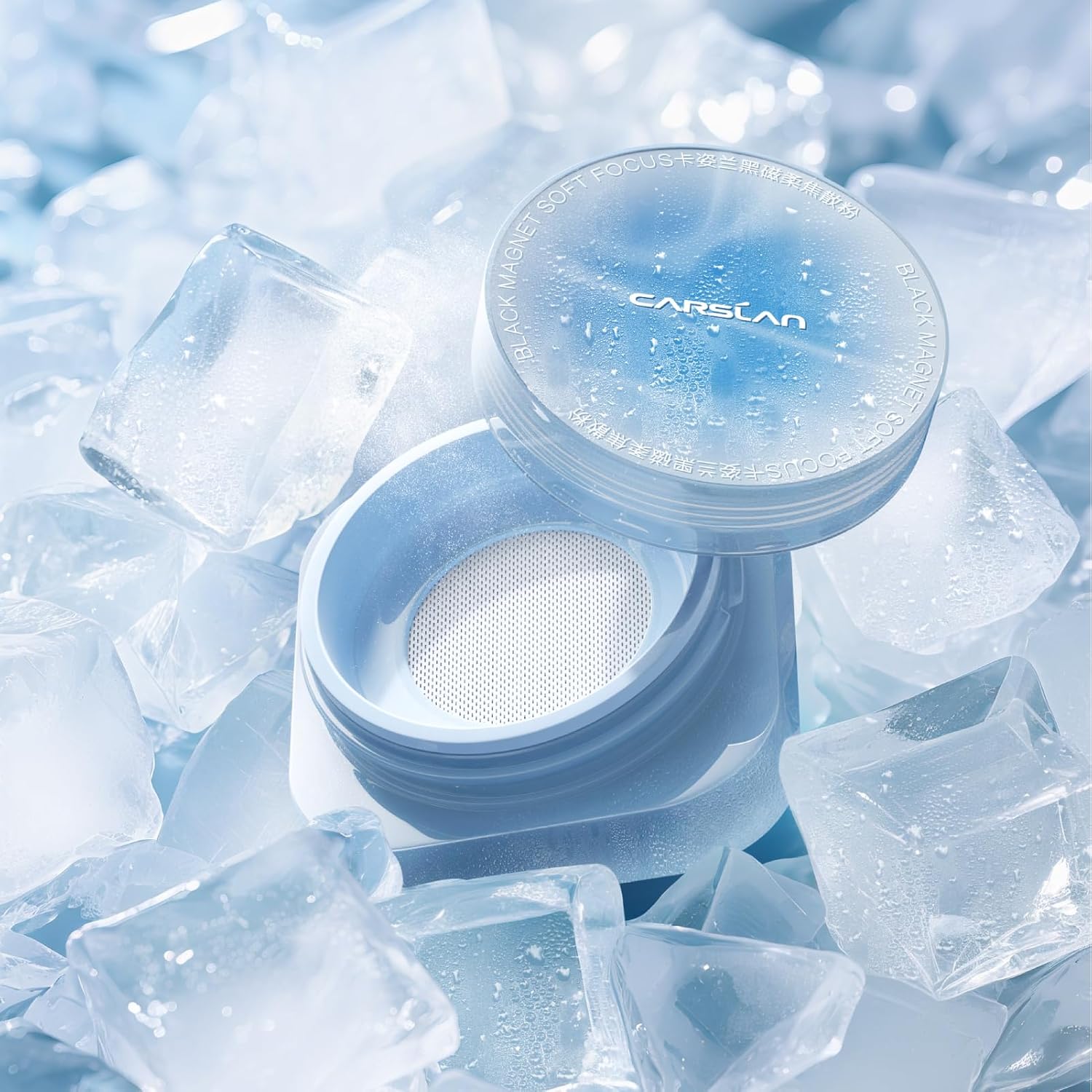 CARSLAN 2.0 Black Magnet Soft Focus Make Up Powder, Waterproof Loose Setting Powder, 24H Longlasting, Oil Control, Talc-Free Face Powder, Cool Version, 05 Translucent For Dry&Com Skin, 0.28Oz - Image 7