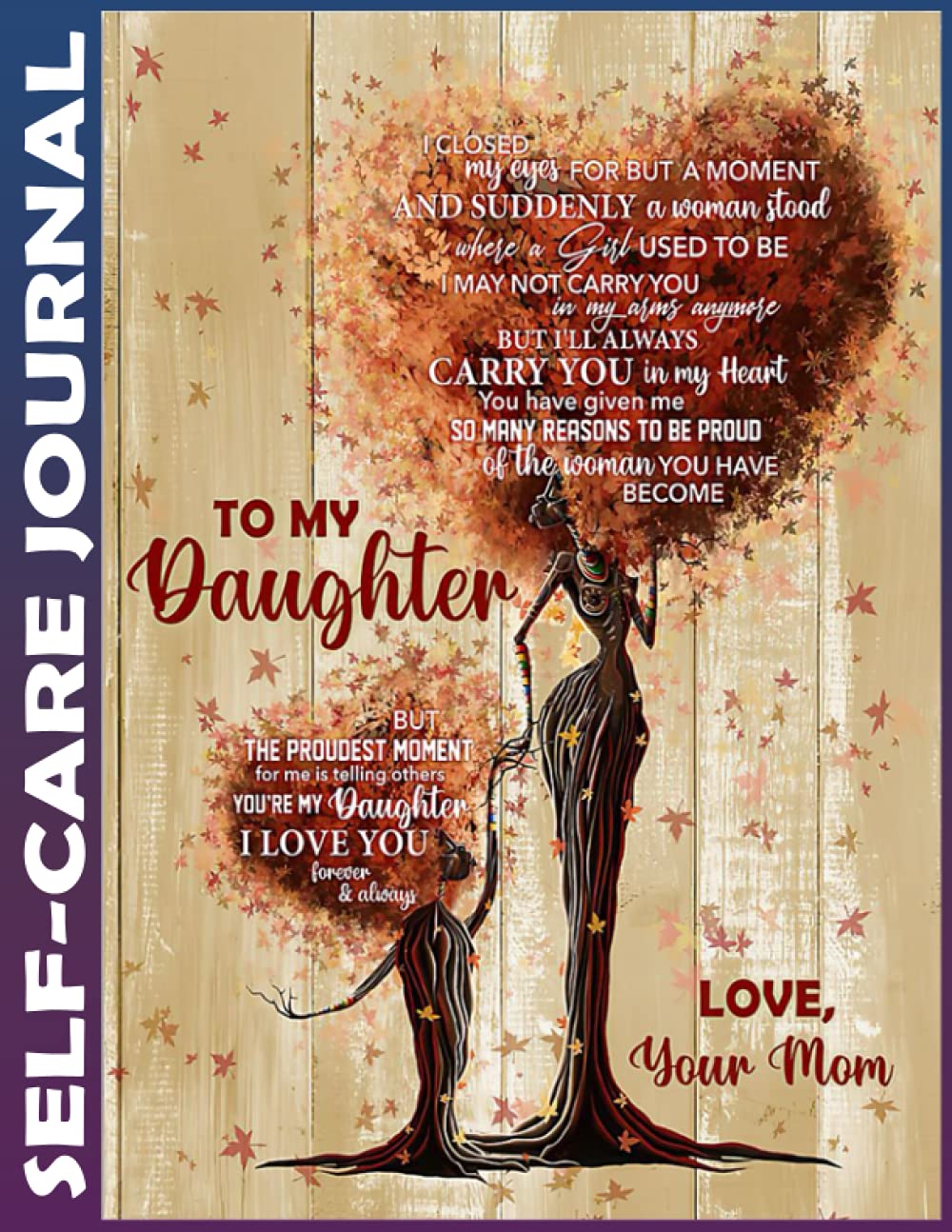 Self-care Journal: Mom To Daughter I Closed My Eyes For But A Moment Invest few minutes daily to Physical, Mental and Emotional Health Planner, Tracker Notebook Record Book 110 Pages Undated