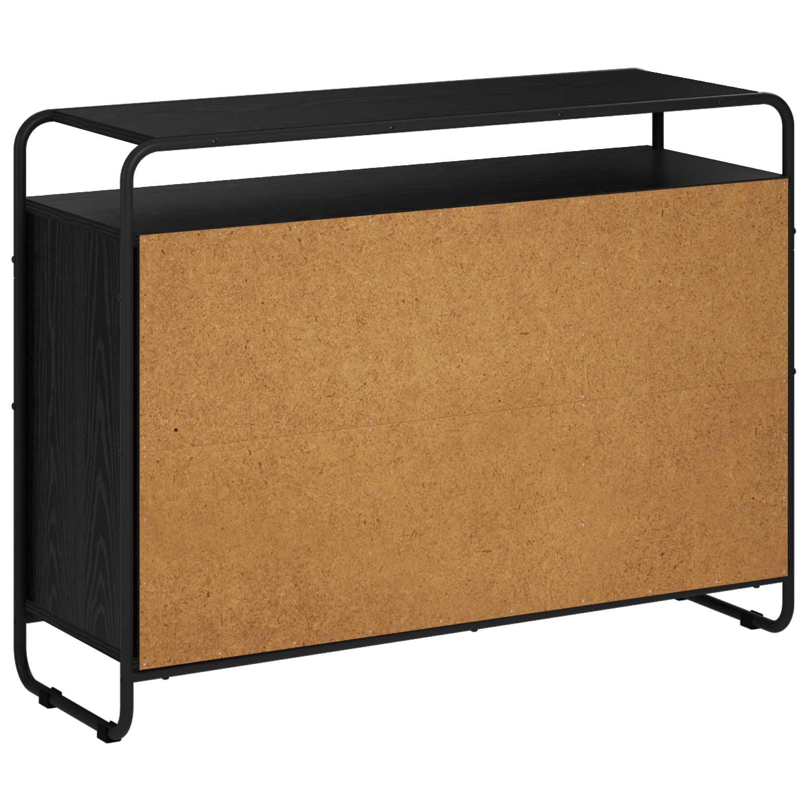 vidaXL Credenza Rovere Nero 102 x 35 x 75 cm Legno ingegnerizzato