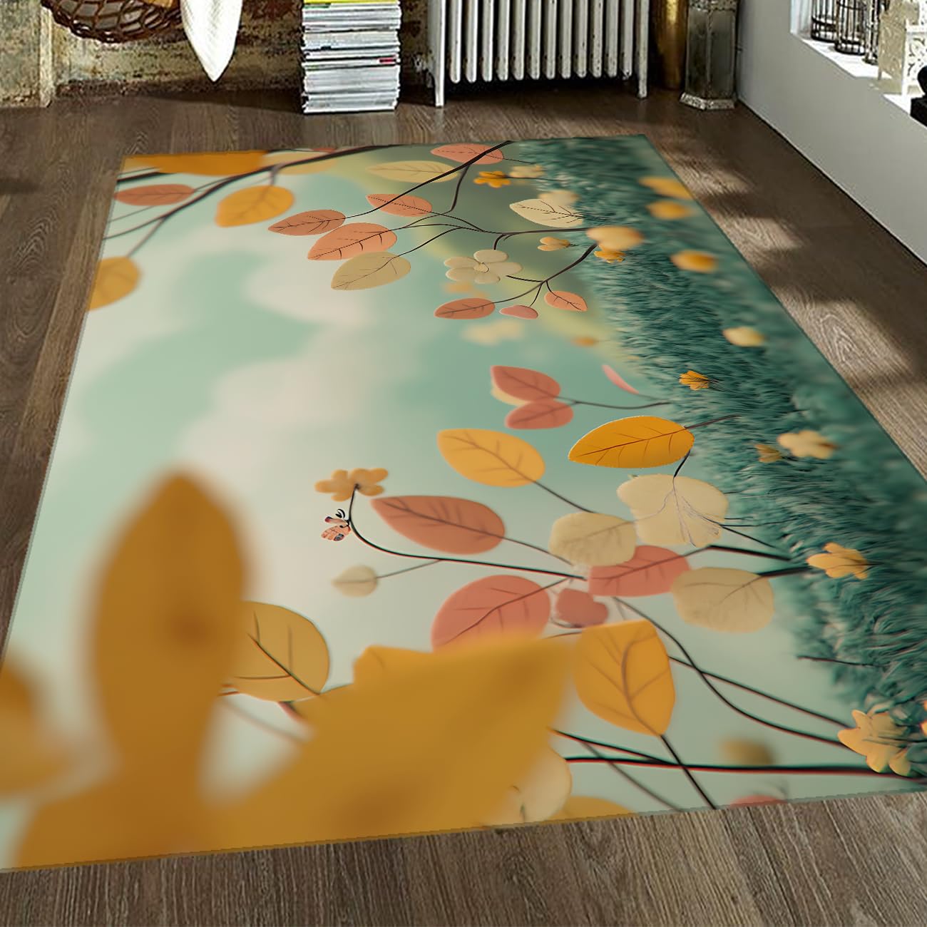 Tapis vert clair prairie 80x150cm moquette de salon antidérapante