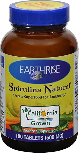 Earthrise Espirulina Natural - 500 mg - 180 comprimidos