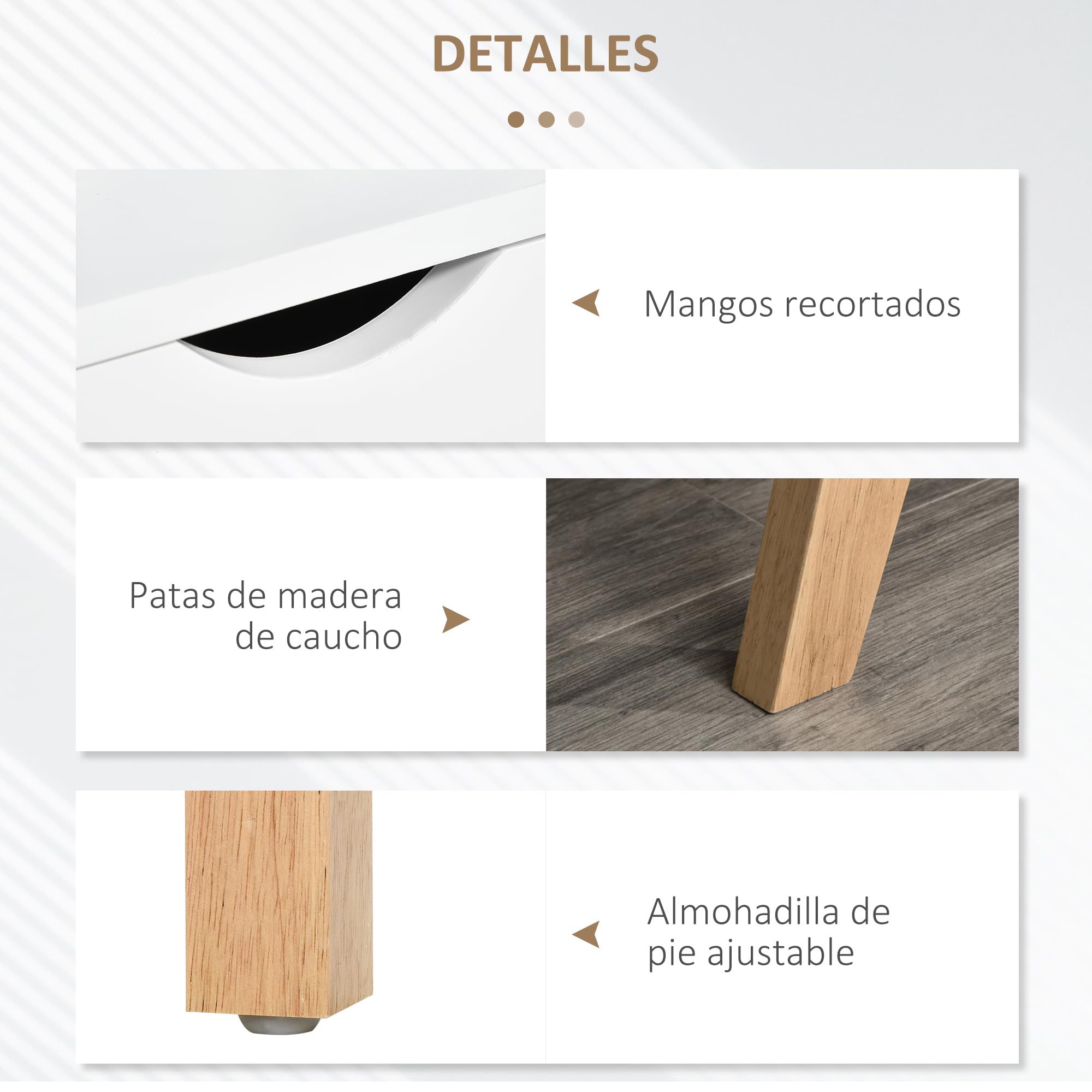 HOMCOM Mueble de TV Salón Moderno para 65 Pulgadas 150x39x50 cm | Mueble para Televisores, Mesa de TV, 2 Estantes Abiertos, Patas de Madera