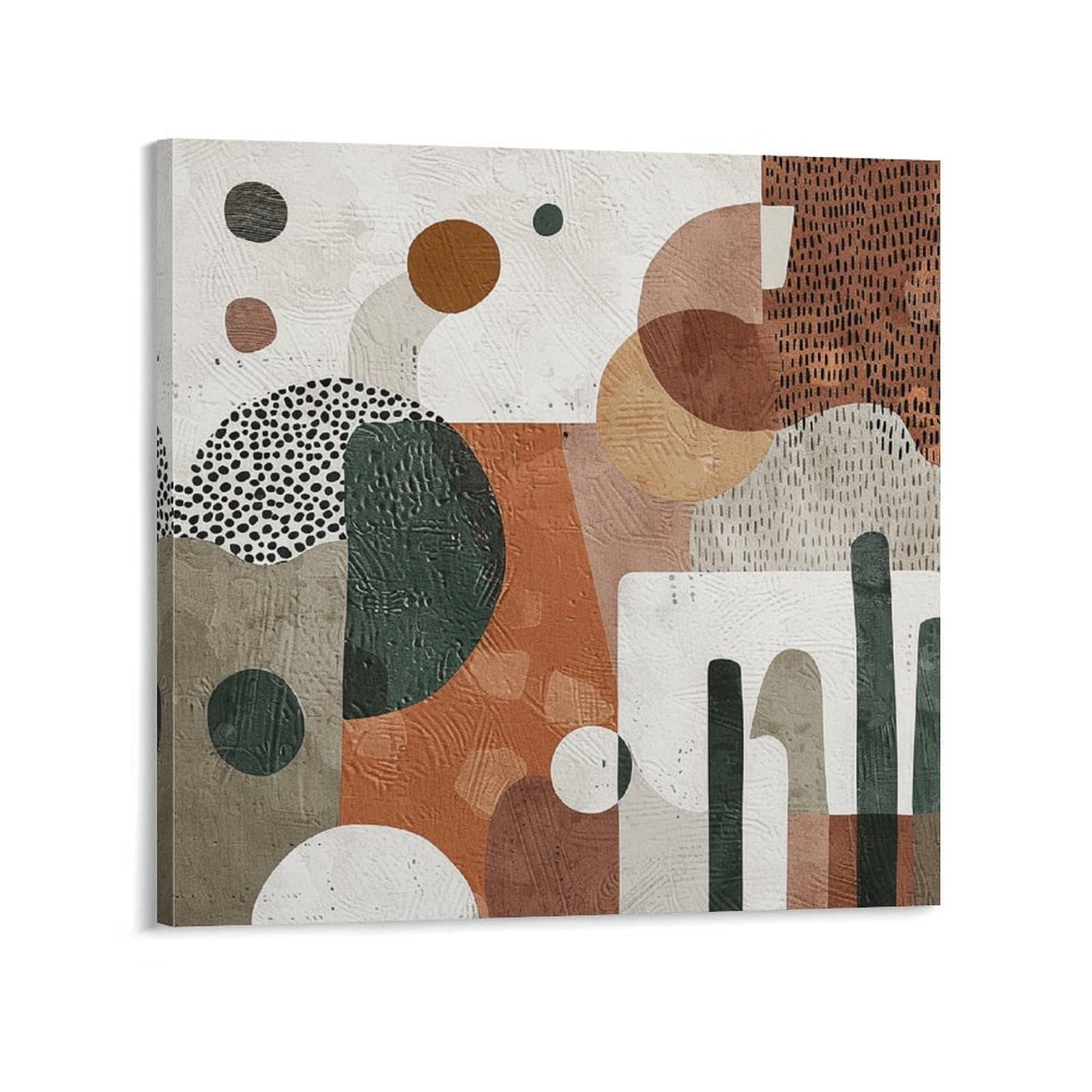 White And Bronze Canvas Wall Art for Bedroom 24x24inch(60x60cm) Canvas Prints Artwork for Walls Modern Picture Artwork Painting for Living Room Aesthetic Wall Paintings for Bathroom Kitchen Office Dec