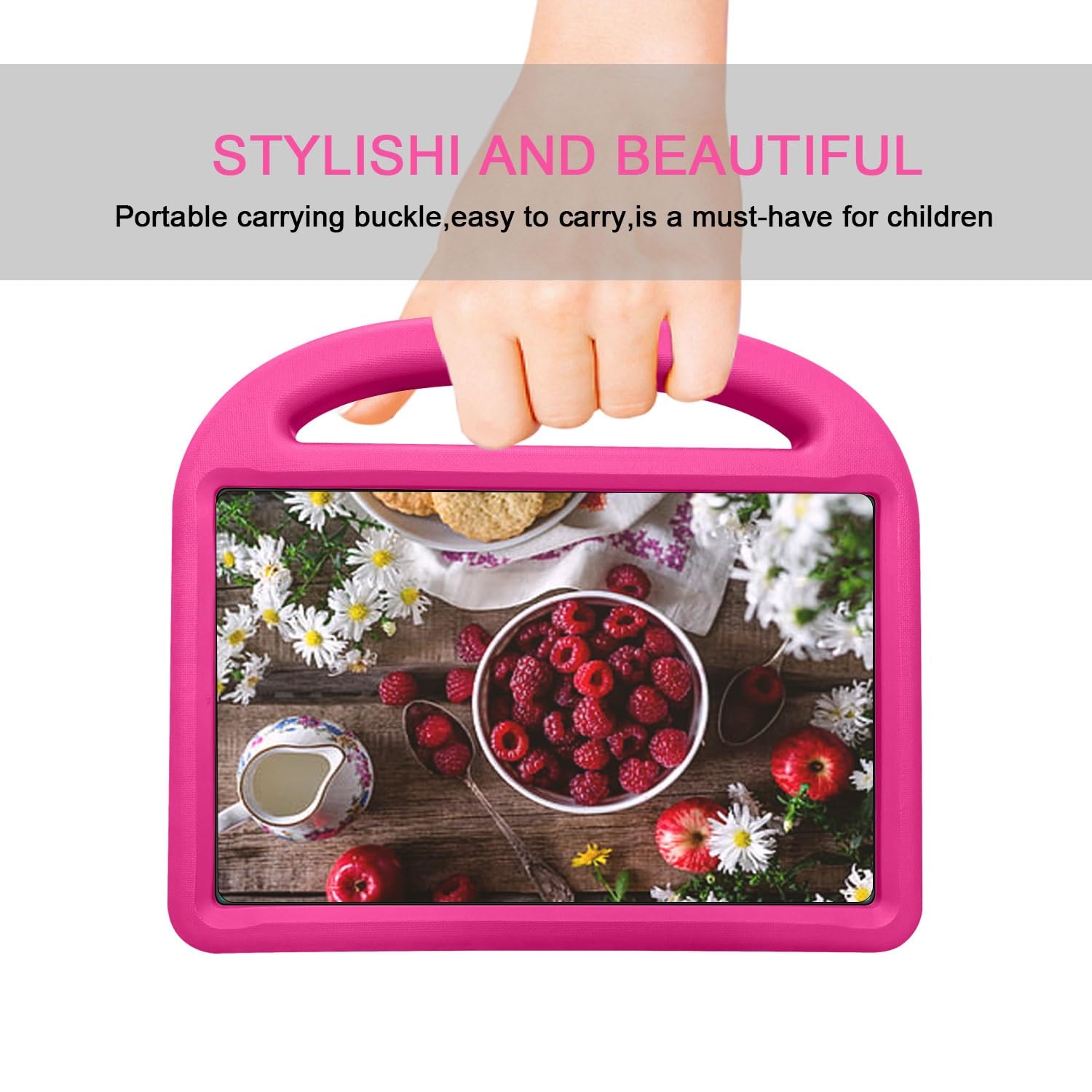 Pokrywa tabletu Etui na tablet dla dzieci kompatybilne z Kindle Fire HD10 (wydanie 2020/2019/2017) - Wytrzymała, lekka, odporna na wstrząsy pianka EVA, uchwyt ochronny, osłona stojaka Strona główna ta