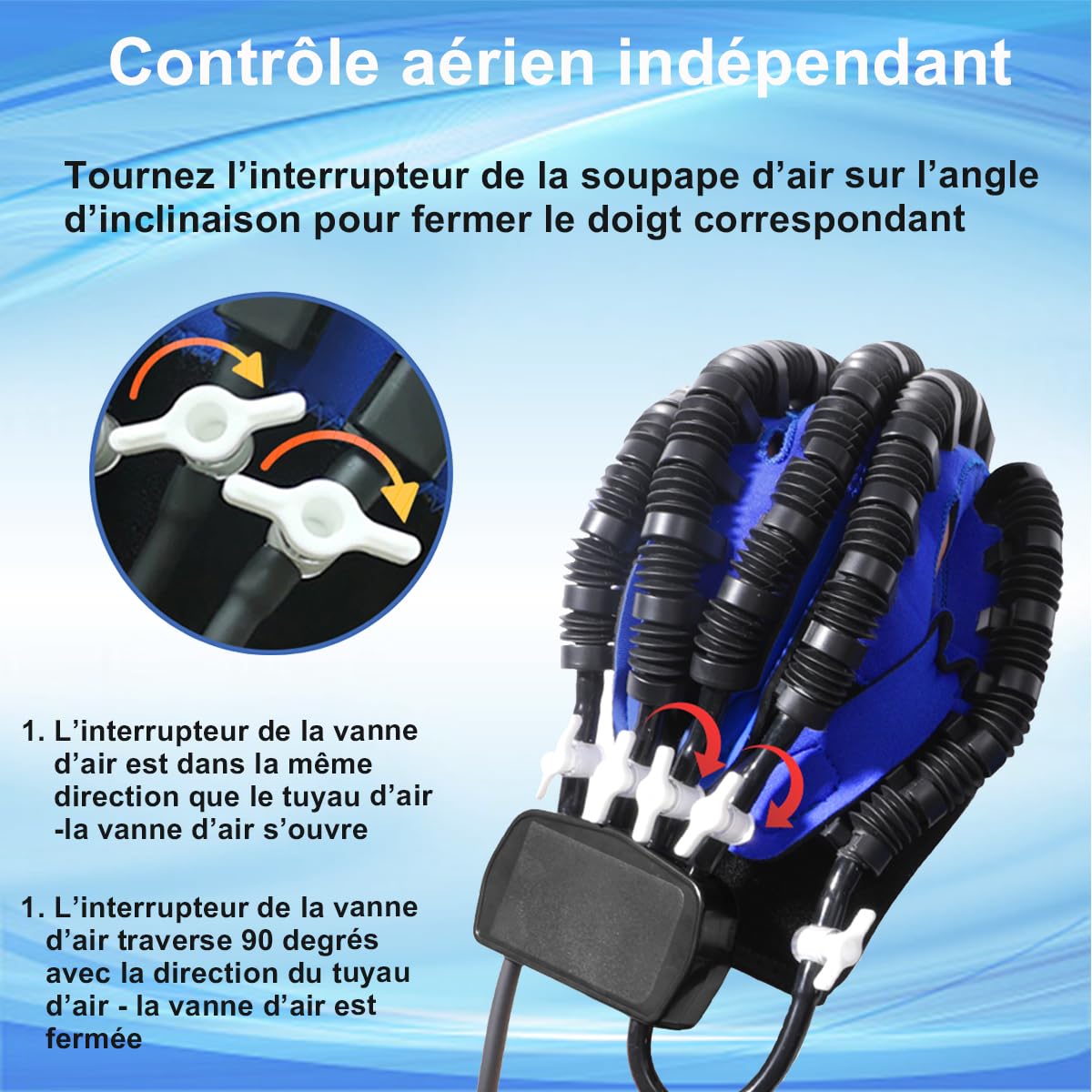 Gants De Robot De Rééducation Pour L’Hémiplégie D’Avc,Équipement D’Entraîneur De Récupération De La Main,Gant Robotique D’Aide À L’Exercice De La Main