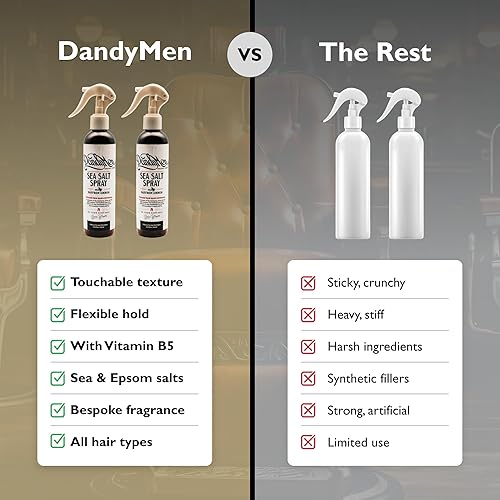 Miniatura 3 de Spray de sal marina textura ligera, volumen y sujeción flexible con sal de Epsom y provitamina B5 (paquete de 2, azafrán brasa)
