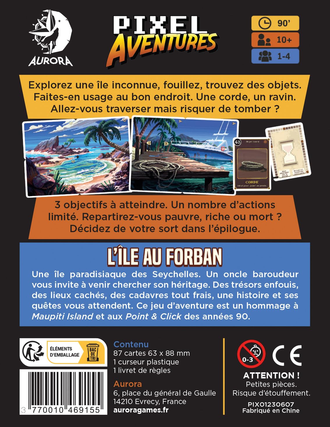 Asmodee Pixel Avventure: L'Isola Di Forban - Gioco Da Tavolo In Scatola (francese) - Avventura Pixel Art Per 1-4 Giocatori, Da 10 Anni - 4