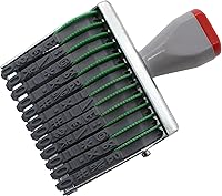 Vista 6 de 12 Digits Number Stamps Business Stamps Rubber Stamp Roller Office Stamps Adjustable Personalized Symbol Stamps Date Stamp Rolling Wheel Stamp