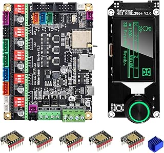 APAAZO Makerbase MKS TinyBee Motherboard 32Bit 3D Printer Control Board ESP32 MCU 3D Printer Parts Fit 3D Touch Wifi WEB Control (Color : Suit 1 TMC2209)