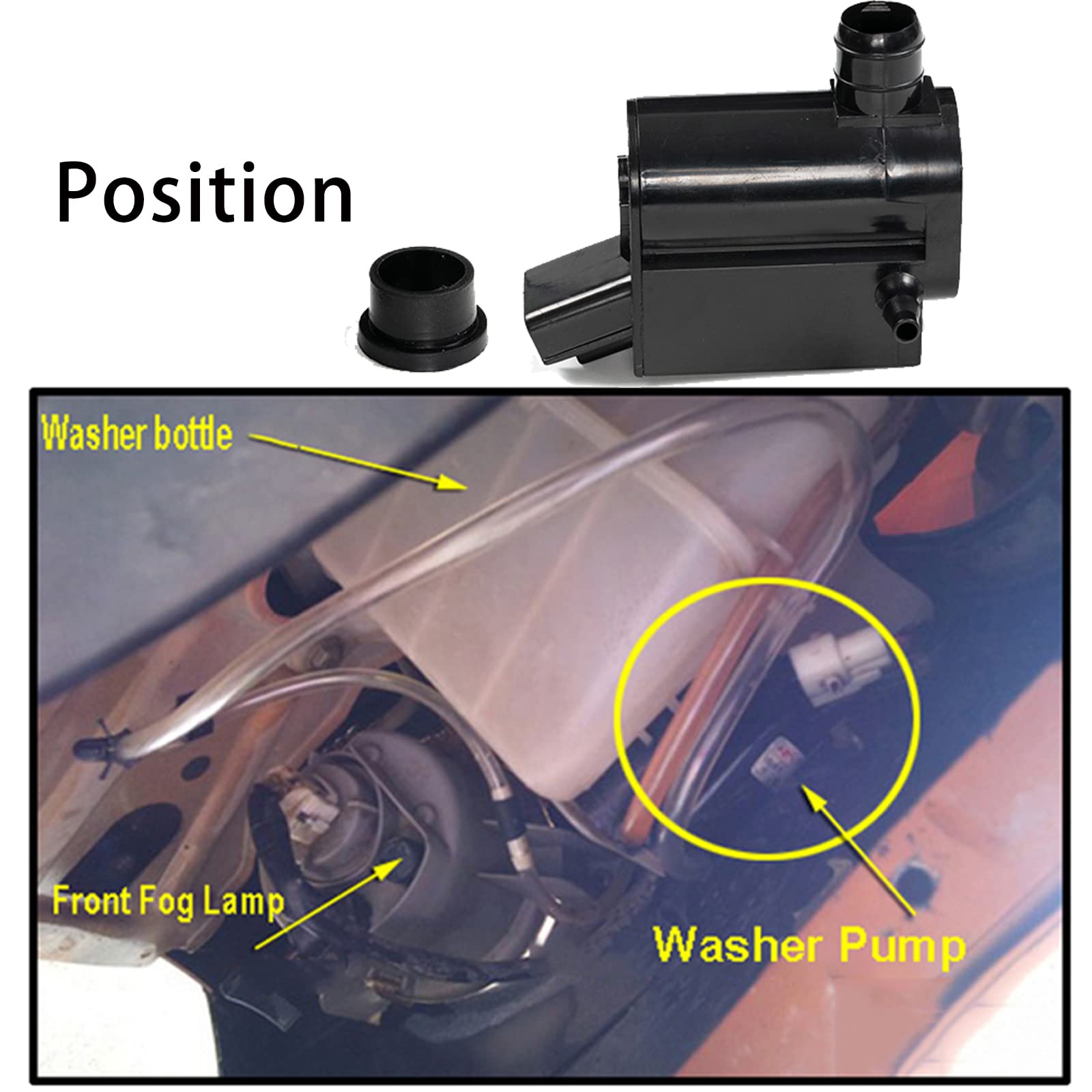 Pompa lavavetri per Toyota, per Corolla, per Yaris, per Vitz, per Hiace, Picnic, Starlet, Vista, Pompa lavavetri Anteriore a Doppia Uscita