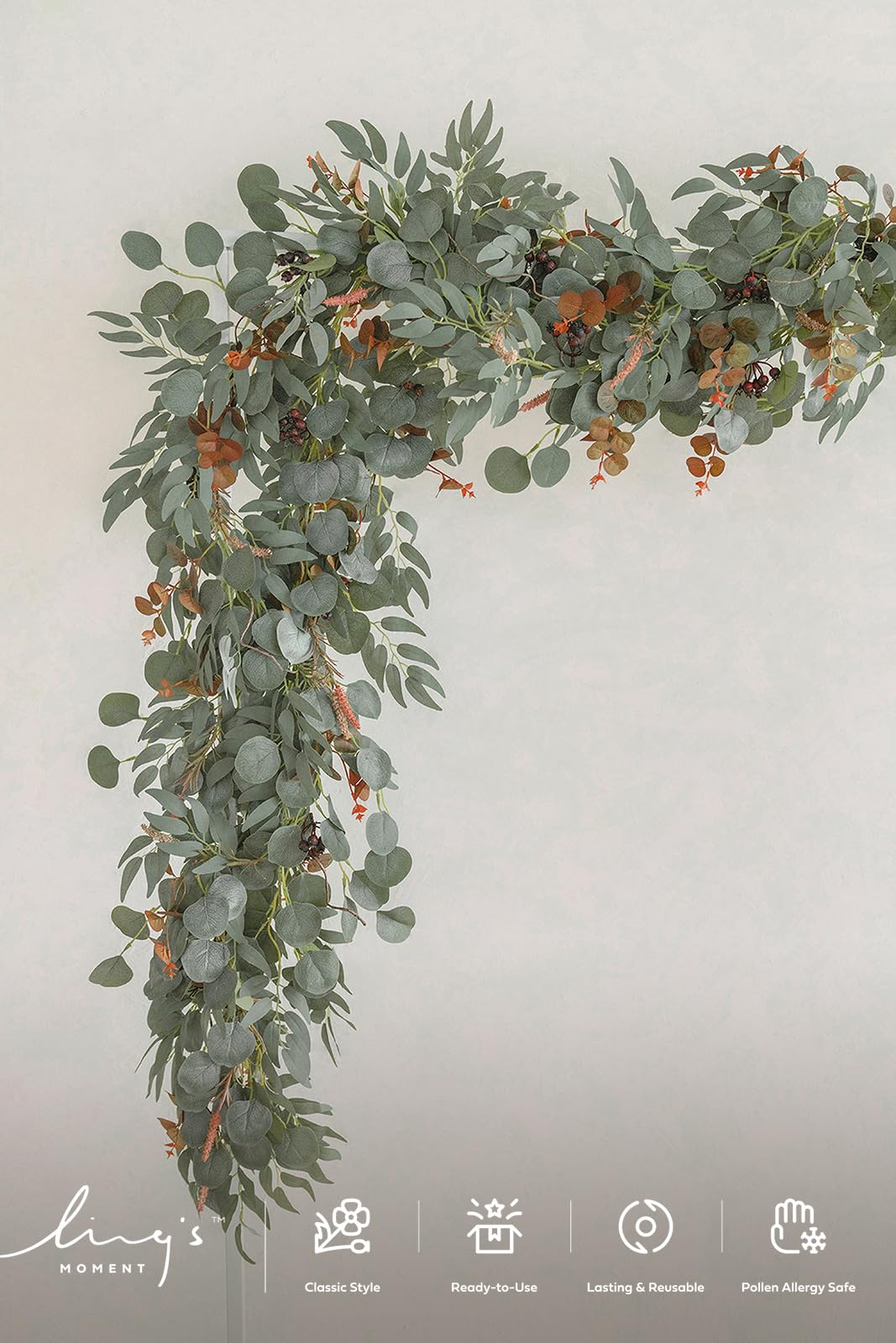 Amazon.com: Ling's Moment Eucalyptus Flower Greenery Garland with