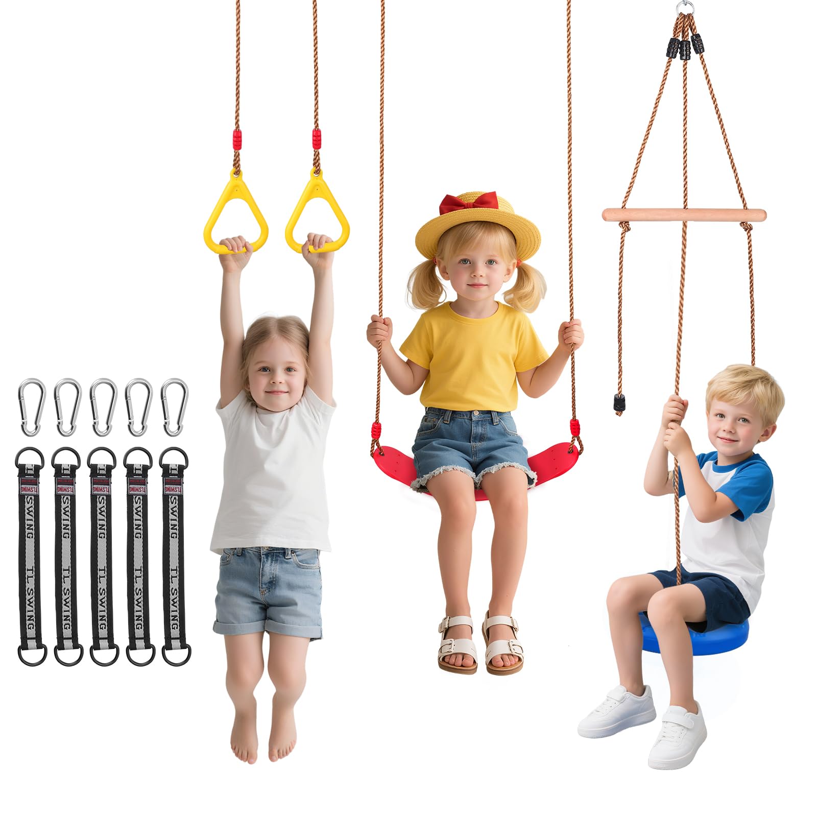 47.24" Nestschaukel Outdoor, Höhenverstellbar, Abnehmbares Kissen, 900D Oxford-Gewebe, Robuste Seile mit Tragfähigkeit bis 300 kg (661 lbs), Tellerschaukel für Outdoor & Indoor