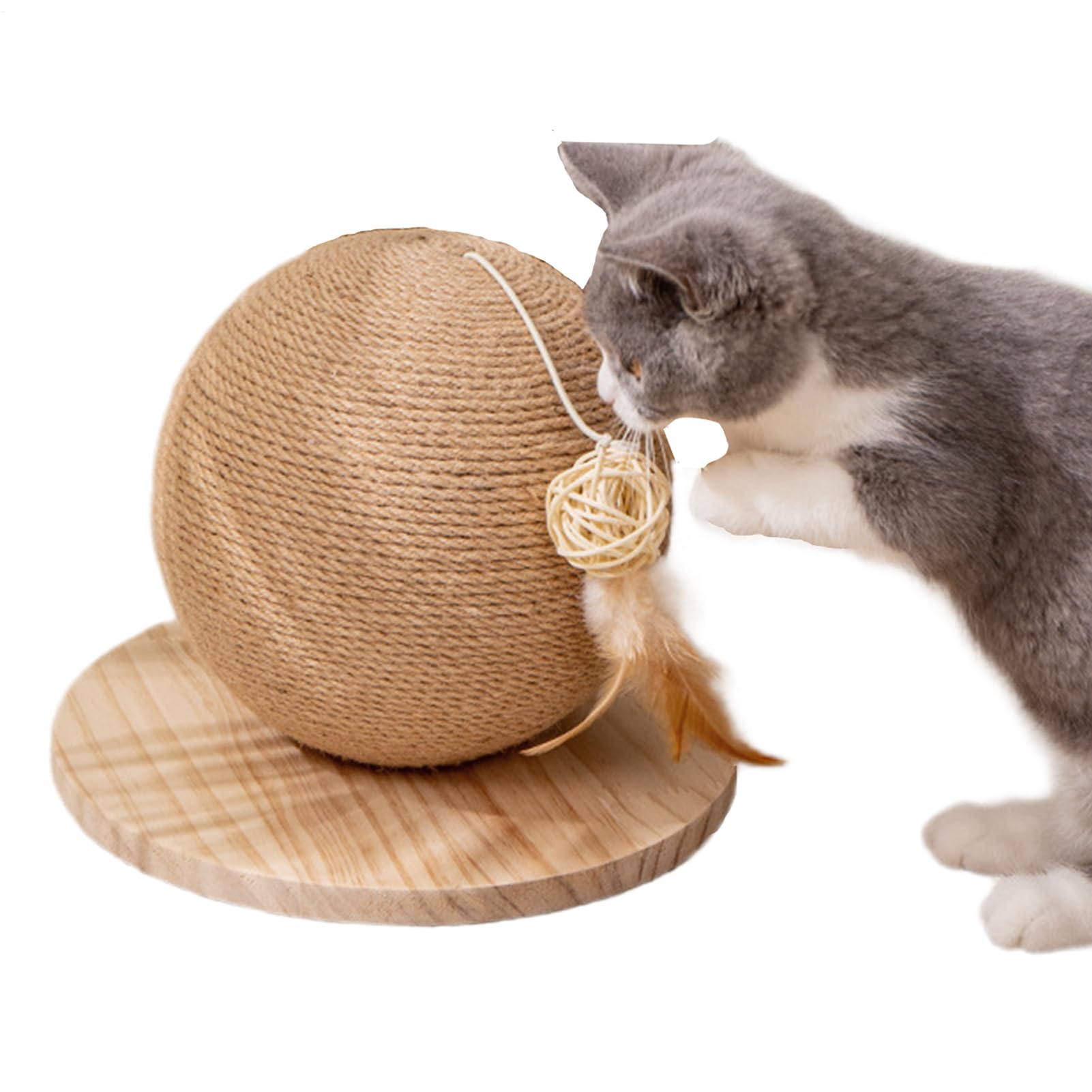 Balle à gratter pour chat contre l'ennui jouet en sisal d'angle