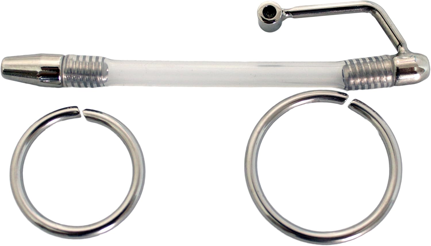 3.59 Inch Flexible Urethral Sounding Rod Penis Plug, Cum-Through Hole Men Sex Toy